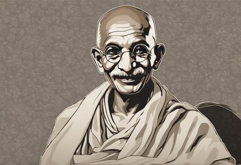portrait of Mahatma Gandhi Statue of king of buddha portrait of the Indian man portrait of Mahatma...