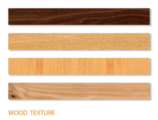 Oak walnut bamboo and pine wood, can be used as background, wood grain texture
