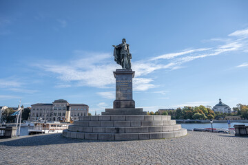 Stockholm Sweden 27.09.2021 Monument to King Gustav III in Stockholm King of Sweden from 1771 until...