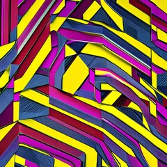 An abstract, geometric pattern with bold and vibrant colors3, Generative AI