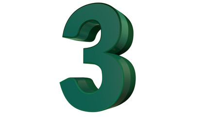Fototapeta premium Green 3d numbers element for design