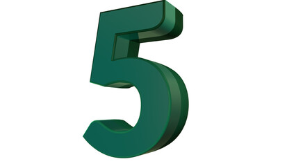 Fototapeta premium Green 3d numbers element for design