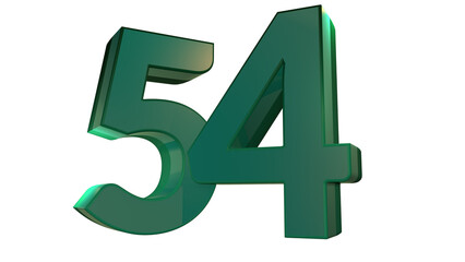 Obraz premium Green 3d numbers element for design