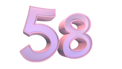 Pink 3d number 59
