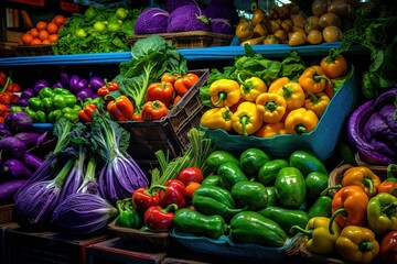 vegetables on stall