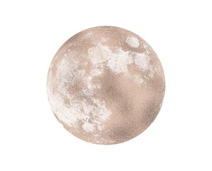 Full yellow sphere moon graphic on transparent background
