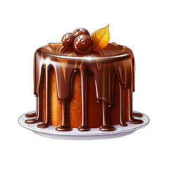 Cake isolated on transparent or white background