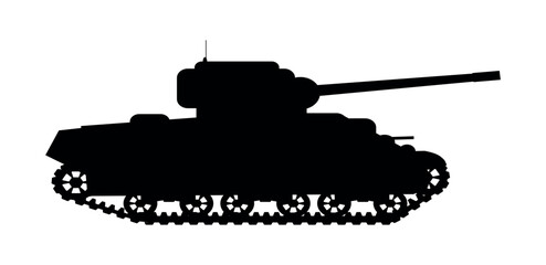 Fototapeta premium Battle Tank Silhouette