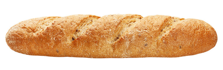 Bread isolated on white background, full depth of field