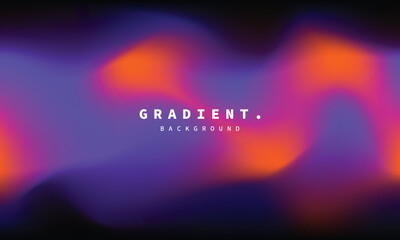 Colorful fluid gradient mesh background template copy space. Smooth color gradation backdrop. Wavy and liquid vibrant color design for poster, banner, presentation, cover, magazine, or landing page.