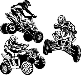 Atv free style illustration design vector
