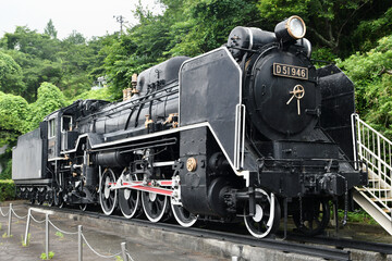 博物館の蒸気機関車