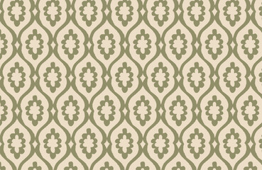 Digital seamless pattern block print batik vector ajrakh