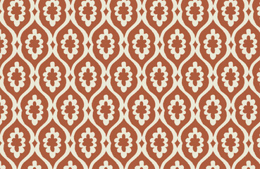 Digital seamless pattern block print batik vector ajrakh