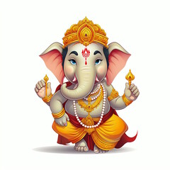 Fototapeta premium Ganesha Cartoon Vector