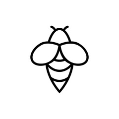 Honey bee animal logo vector. Honey bee icon.