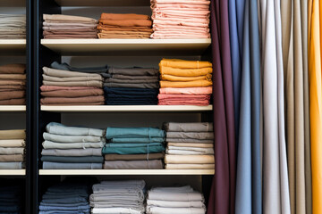 Design shop cotton fabric textile market clothes fashion colorful store
