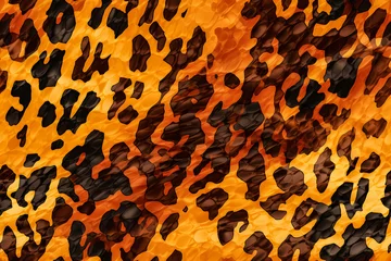Tuinposter Leopard Jaguar Skin Print Seamless Pattern Background © Pixivir