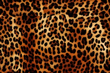 Foto op Canvas Leopard Jaguar Skin Print Seamless Pattern Background © Pixivir