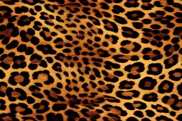 Raamstickers Leopard Jaguar Skin Print Seamless Pattern Background © Pixivir