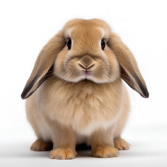 茶色のホーランドロップうさぎ