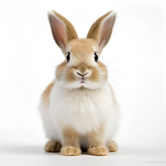 ベージュと白のうさぎ