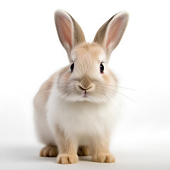 Fototapeta premium ベージュと白のうさぎ