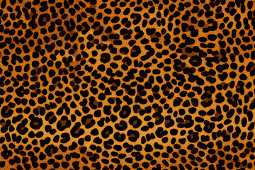 Leopard Skin Print Seamless Pattern Background - obrazy, fototapety, plakaty