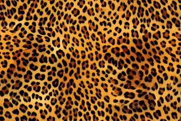 Fotobehang Leopard Skin Print Seamless Pattern Background © Pixivir
