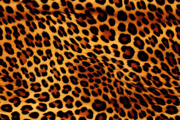 Leopard Skin Print Seamless Pattern Background