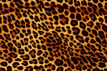 Foto op Plexiglas Leopard Skin Print Seamless Pattern Background © Pixivir