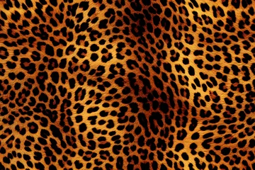 Deurstickers Leopard Skin Print Seamless Pattern Background © Pixivir