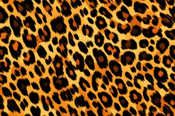 Raamstickers Leopard Skin Print Seamless Pattern Background © Pixivir