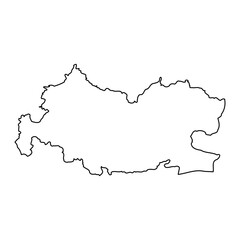 Obraz premium Tissemsilt province map, administrative division of Algeria.