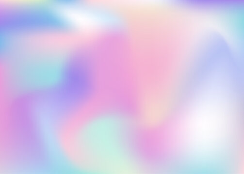 Hologram Texture. Kawaii Mesh. Shiny Geometric Brochure. Metal Image. Fashion Cover. Violet Blur Background. Abstract Background. Holographic Gradient. Blue Hologram Texture