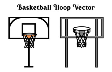 Fototapeta na wymiar Basketball Hoop Vector design isolated on white background, Hoop, Hoop icon, Hoop illustration