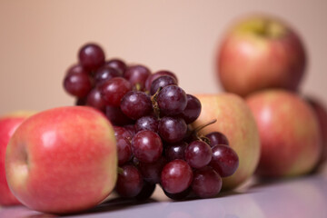 apples and grapes
