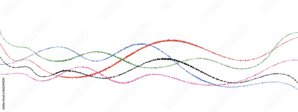 Fototapete wave curve, flow pattern, vector design element. abstract dynamic stroke, linear graphic rays. sound