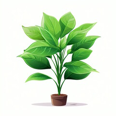 One Day Plant with Two Leaves Vector