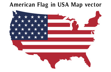 Flag, usa, America, map, us, united, states, symbol, country, illustration, vector, icon