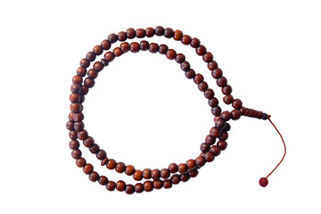 tasbih. Prayer beads. Islamic background. Ramadan kareem. Selective focus. on white background