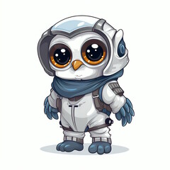 Fototapeta premium Astronaut Owl Vector