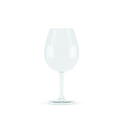 Glass wine glass, 3D render.