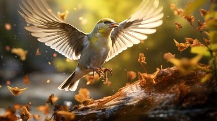 Captivating Glimpses of Birds in Forage and Flight. Generative AI - obrazy, fototapety, plakaty
