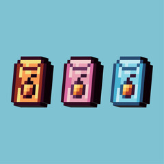 Isometric Pixel art 3d of farming seed for items asset. Seeds on pixelated style.8bits perfect for game asset or design asset element for your game design asset.