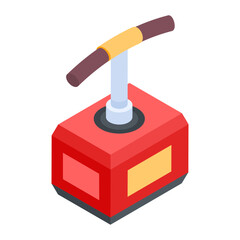 Gaming Components Isometric Icon