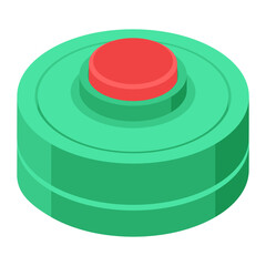 Gaming Components Isometric Icon