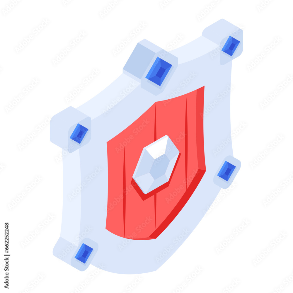 Canvas Prints modern isometric icon of magic shield