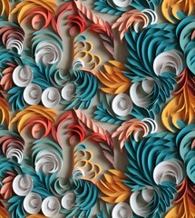abstract pattern with flowers