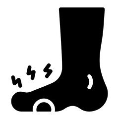 diabetic foot glyph icon